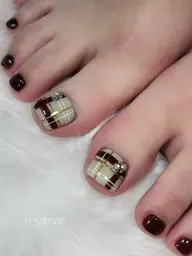 【親指ポイントアート】大人のこなれニュアンス🌿（フットバス、丁寧ケア込）