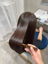 【白髪ぼかしOK】毛先カット+艶ワンカラー+髪質改善トリートメント