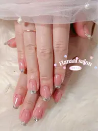 【オフ込】【パラジェル込】超人気ガラスフレンチ(パラジェル変更可)【マグネット変更無料】¥7980→¥6980