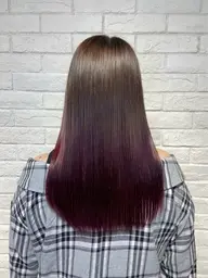 カット+グラデーションカラー