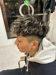 メンズカット+ハイクオリティパーマ+メッシュ✨