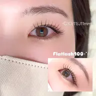 🎀flatlash100本 Wcoating付(オフなし)🎀