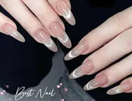 フレンチマグネットネイル/ハートマグネットネイル