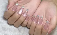 ❣️ハンドネイル💅新規オフ無料✨人気⤴️マグネットガラスフレンチ💅初回オフ無料❣️