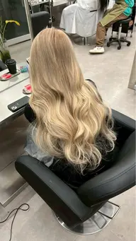 【🔥別人級フル変身🔥】カット＋ブリーチWカラー＋馴染ませ高級人毛エクステ40本🫧✨