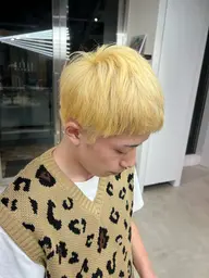 【🔴ミニモ限定初回クーポン🔴】3stepトリートメント付きダブルカラー🎨【ブリーチ➕オンカラー】（メンズカラー）