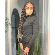 持ち込みエクステで編むブレイズコーンロウドレッド1時間6999円​〜​