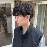 メンズカット＋波巻パーマ