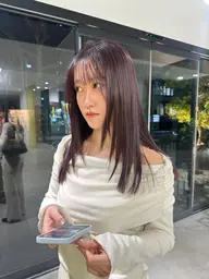 透け感カラー+2stepトリートメント