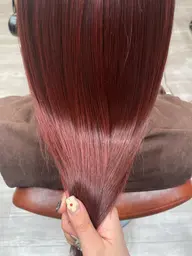 ⚪️(ブリーチなし)ワンカラー🍑🤍+プレミアム髪質改善トリートメント✨🫧