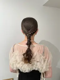 【 ⟡₊⋆ hair arrange ⋆₊⟡ 】  🪽ヘアアレンジ 編み下ろし タイトヘア 個性派 まとめ髪🪽