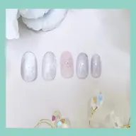秋冬シンプルネイル💅人気のマグネットはプラス1000円で◎