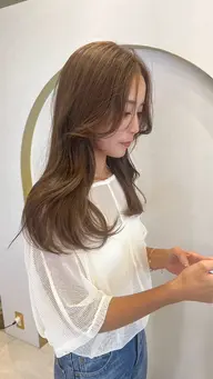 透明感カラー＋Aujua4stepトリートメント🩶