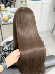 【縮毛フルコース】酸性ストレート+カット+トリートメント+カラー💇♀️【カラー毛に対応🉑】自然な仕上がりに!