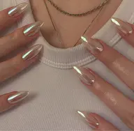 HAND｜大流行*ヘイリーネイル（ミラー＆ラメ）｜オフあり補強あり