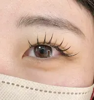 束感ワンホン風デザイン　フラットラッシュ110本　黒orカラー（J・Cカール）＋コーティングでお仕上げ♪