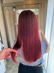 《🌿透明感抜群🦄》ブリーチなし艶めき透明感ダブルカラー+枝毛カット+ダメージレストリートメント