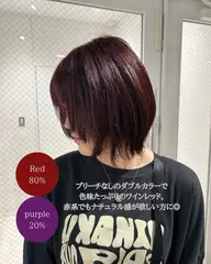 【🖤透明感と色味の出方が変わります🖤】カット+ブリーチなしケアWカラー+COTAトリートメント