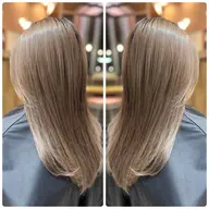 {‼️平日限定‼️いいとこどりの選べる贅沢プラン❤️✨}カット&リタッチ透明感カラー&プレミアム縮毛矯正&トリートメント