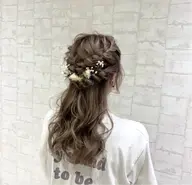 ハーフアップ💐ヘアセット💫🤍