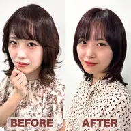 前髪カット➕透明感ヘアカラー