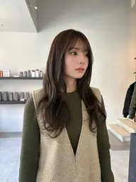 レディースカット＋カラーモデル（3cm以上カットできる方、レイヤーカットのみ)