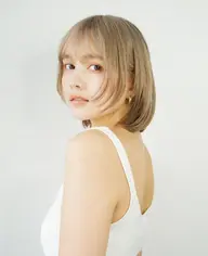 【韓国風似合わせ小顔ヘア】ハッシュカット＋フルカラー+水素トリートメント￥12000【原宿/前髪】