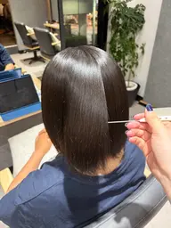 レディースメンテナンスカット✂️(毛先3cm以内)+ツヤツヤストレート✨️+Tr🫧