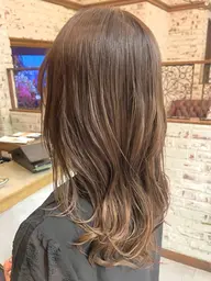 カット+透け感カラー+4stepトリートメント