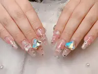 <チップ長さ出し込み＋韓国大人気＋チークネイル