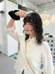 【U22学生限定】小顔デザインカット＋ゆるふわ似合わせパーマ(スタイリング剤付き)¥15000→¥12000#パーマ