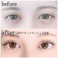 人気No.3 LEDextension 超持続フラットラッシュ🦋シングル120本