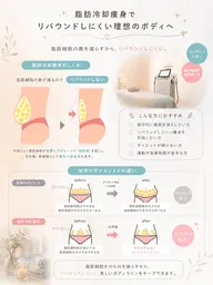 【当店痩身人気𝐍𝐨. 𝟏】1度で当てた部分の脂肪を20%撃退！気になるお腹にアプローチ！浮き輪肉なくしたい方はコレ