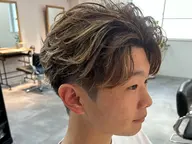 メンズカット➕メッシュ(ハイライト)➕ワンカラー🌈