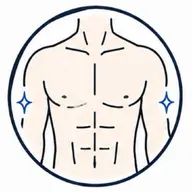 🟡メンズ｜上半身脱毛（胸/腹部/背中/腕）