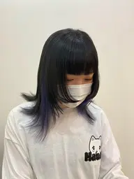 【インナーカラー🎮】インナーカラー(ブリーチ込み)+全体カラー🦖