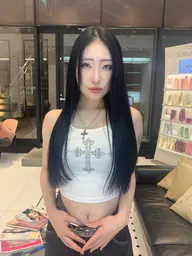 韓国艶髪🇰🇷🖤ナチュラルワンカラー🖤（スタイリング込み）