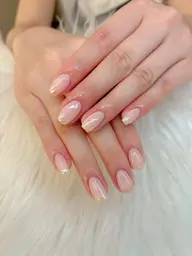 【練習モデル】自爪✨ミラーフレンチネイル🎀ハンドケア付き💅