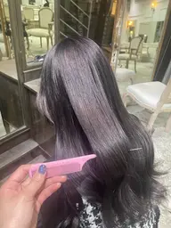 【🎱就活カラー🎱】🖤黒染めなしの暗めカラー🖤＋1stepトリートメント