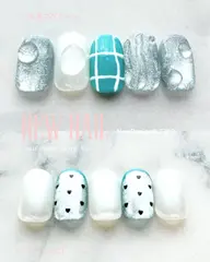 「ちゅるん水滴ネイル×ハートホロ」🤍オフなし