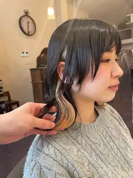 インナーカラー(ブリーチ込み)＋全体カラー