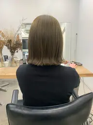 【ブリーチなしで透明感】ブリーチなしダブルケアカラー+2stepトリートメント🫒