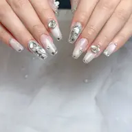 10本チップ長さ出し＋10本アート🎀パーツ付け放題💞当日デザインの相談OK🫶🏻オフケア込み