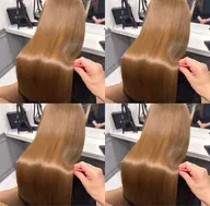 【ロング料金なし】透明感カラー➕aujua7step➕超音波アイロン〖 暖色/寒色/髪質改善/艶髪〗