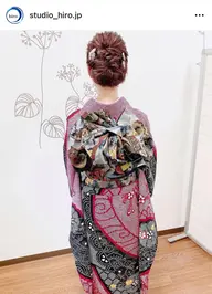 🌐【午前8:00~16:00迄】振袖着付け + ヘアセット(⚠️成人式不可)