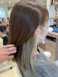 【🍀結んだ時に見えるアレ🍀】ブリーチ込みインナーカラー イヤリングカラー&3stepトリートメント(カットなし)