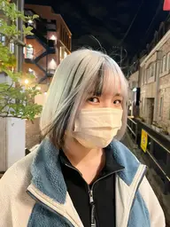 【コスパ🙆‍♂️】🌙ケアブリーチ🌙＋イルミナカラー＋3stepハホニコトリートメント　#リタッチ#ハイトーンカラー