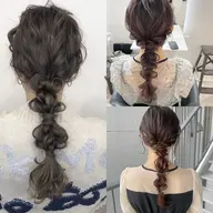 【🎀👀4/22（水）8:00限定👀🎀】編み下ろしヘアアレンジ🪽˖ ࣪⊹➕トリートメント➕marbb🛁