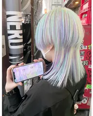 🦄🥣全体ブリーチ&ユニコーン風カラー🎨《ブリーチカラー》