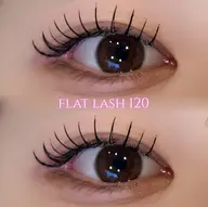 《🫧4月平日限定35%off🫧》🩵フラットラッシュ120本🩵➕LEDエクステ変更無料✨🉐
